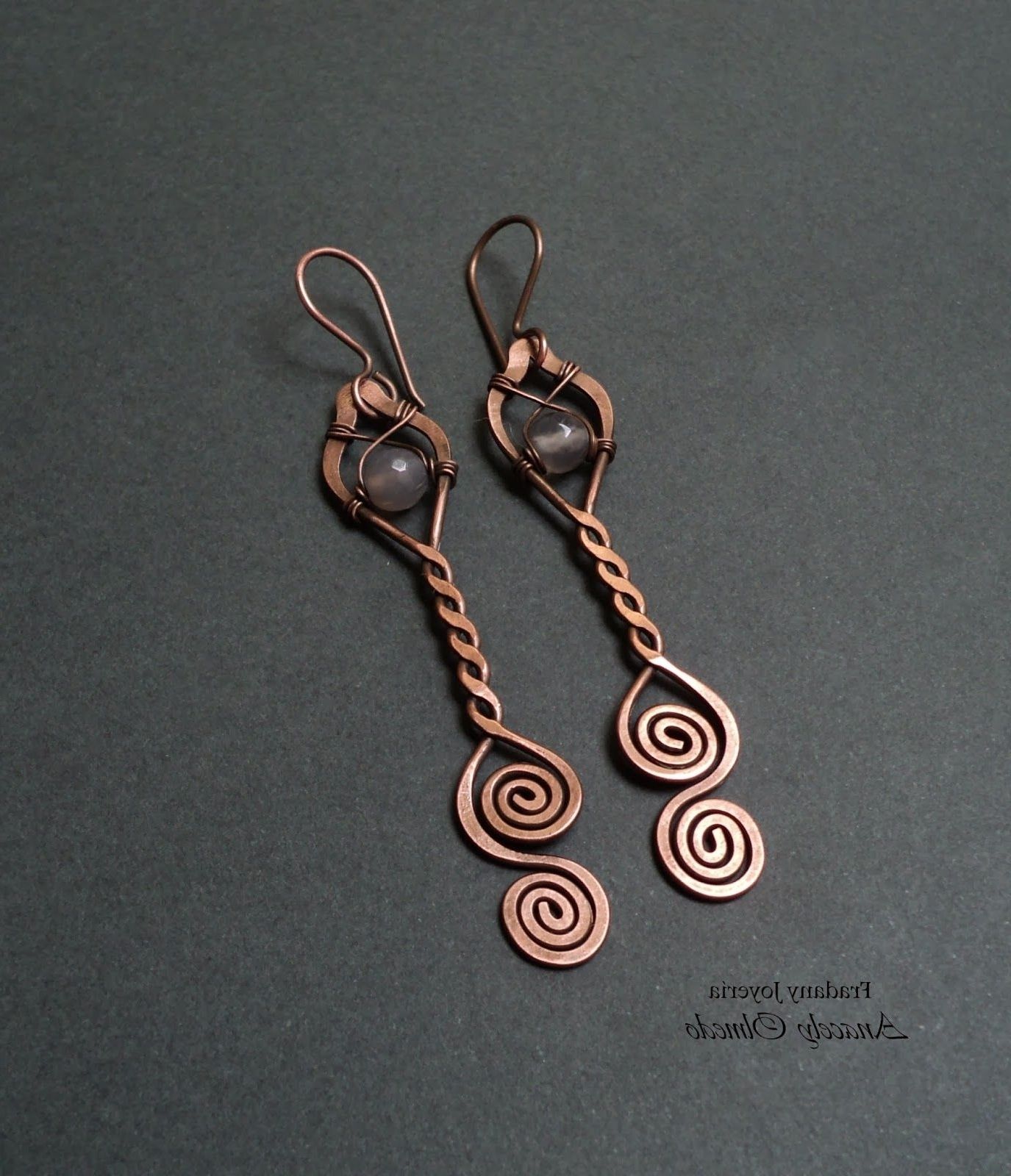Most Recent Side Top Knot Ponytail With Copper Wire Wraps With Free Wire Jewelry Making Tutorial – Pendant Or Earrings (View 8 of 15)