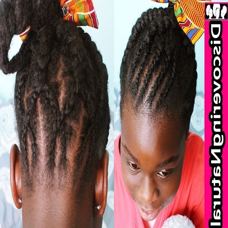Natural Hair Kids Hairstyle Big And Small Cornrow Criss Cross Within 2017 Cornrows Hairstyles For School (View 7 of 15)
