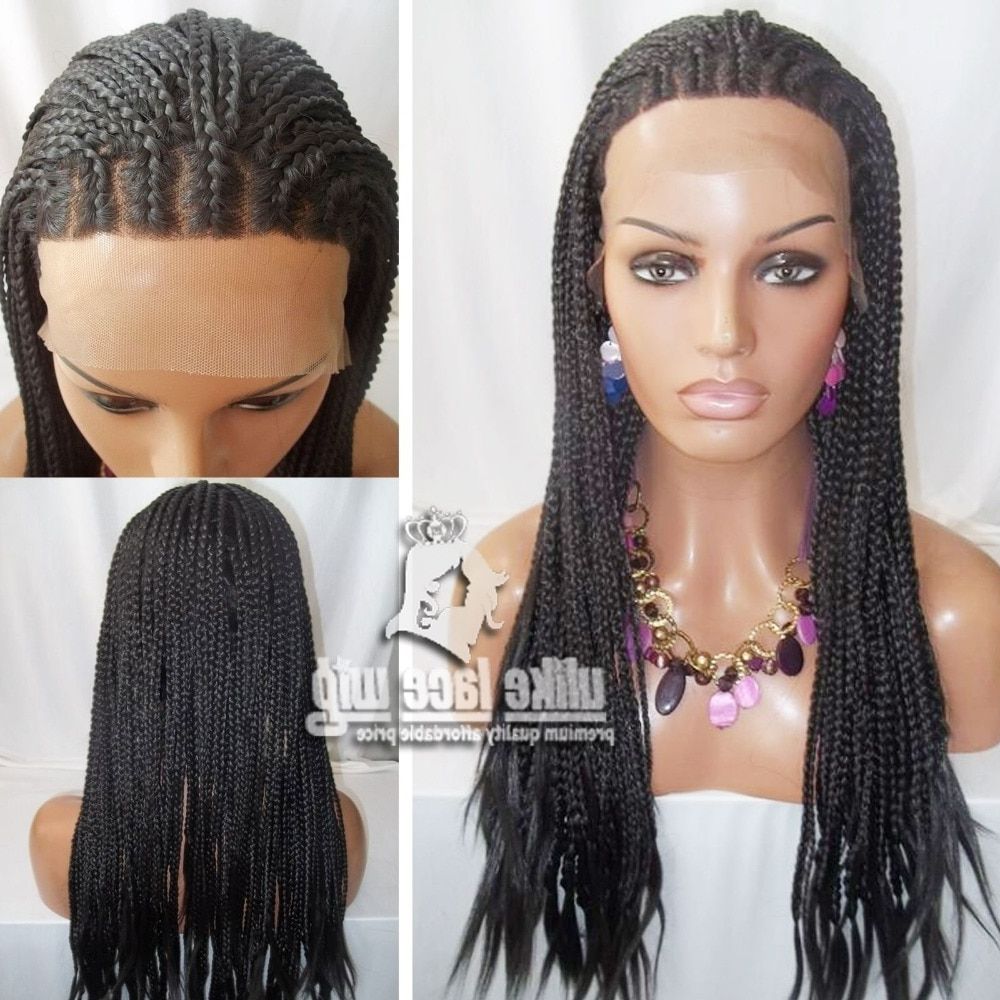New Style Full Hand Braided Lace Front Wigs #1 Micro Jumbo Braided Inside Current Wigs Braided Hairstyles (View 4 of 15)