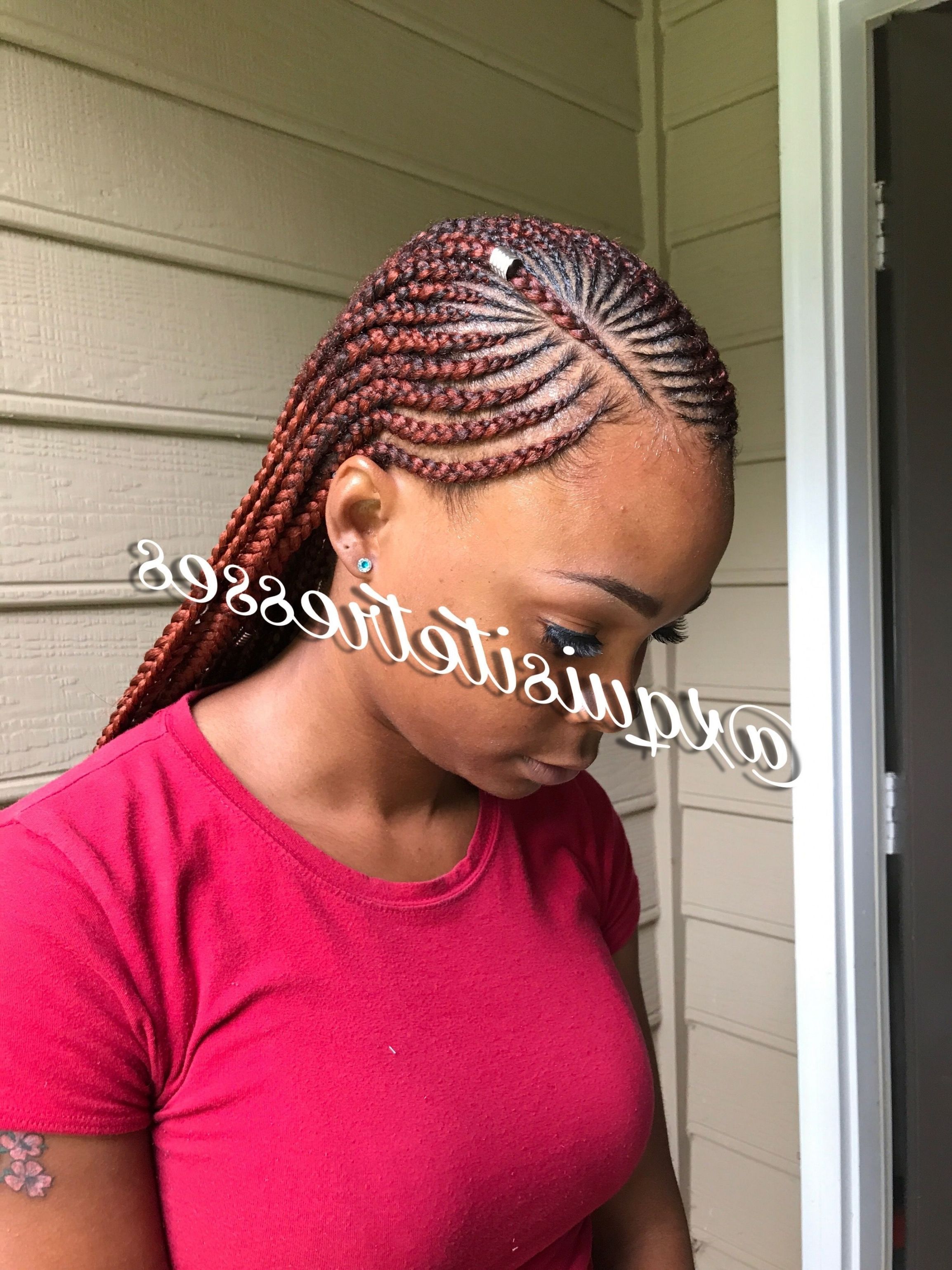 Newest Feed In Braids Hairstyles Intended For 2018 Braid Hairstyle For Black Women 2018 – Orlandowhite (View 13 of 15)