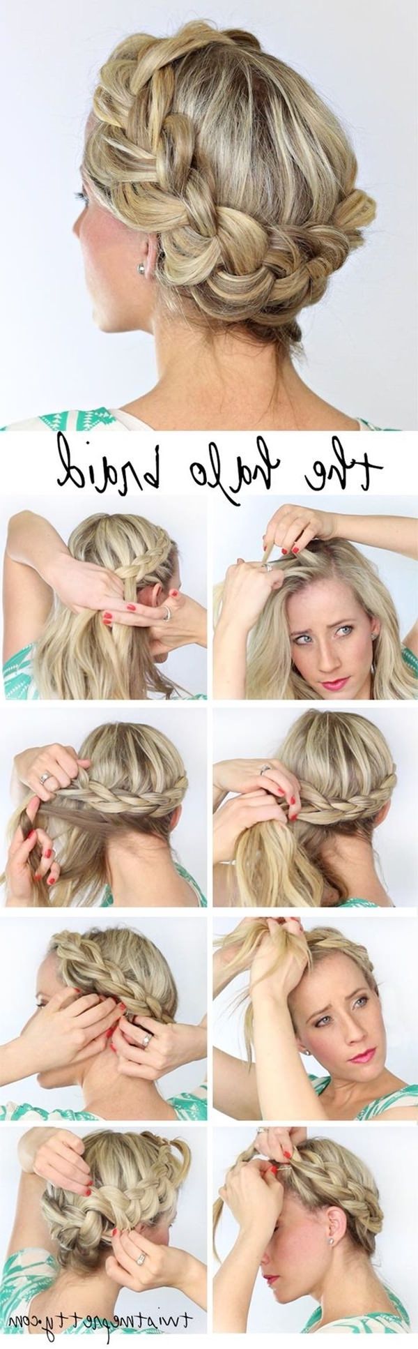 Newest Thick Halo Braid Hairstyles Throughout 66 Stunning Halo Braid Ideas That You Will Love (View 8 of 15)