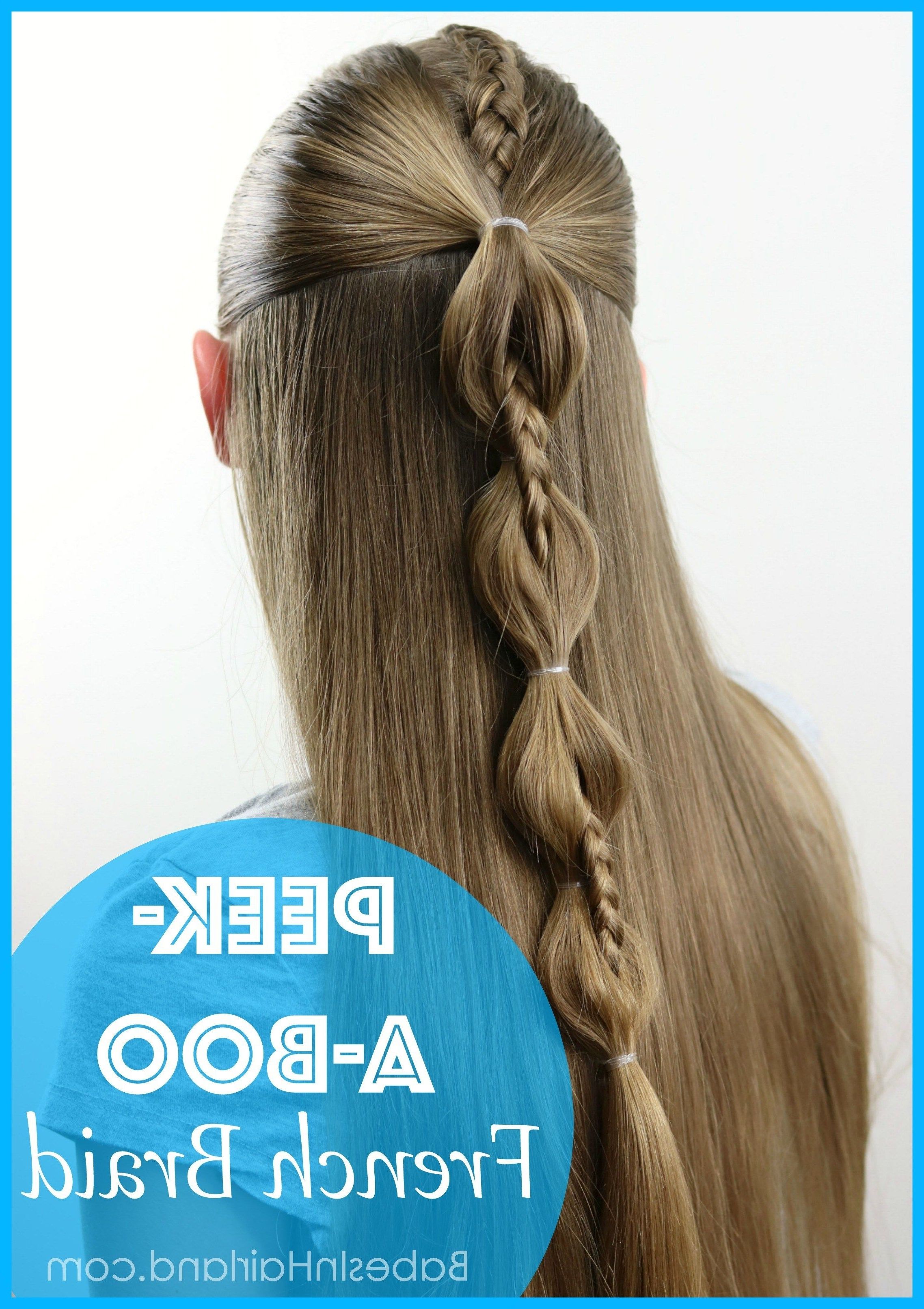 Peek A Boo French Braid Hairstyle For Teens, Tweens And Little Girls Regarding Favorite French Braid Hairstyles With Bubbles (View 1 of 15)