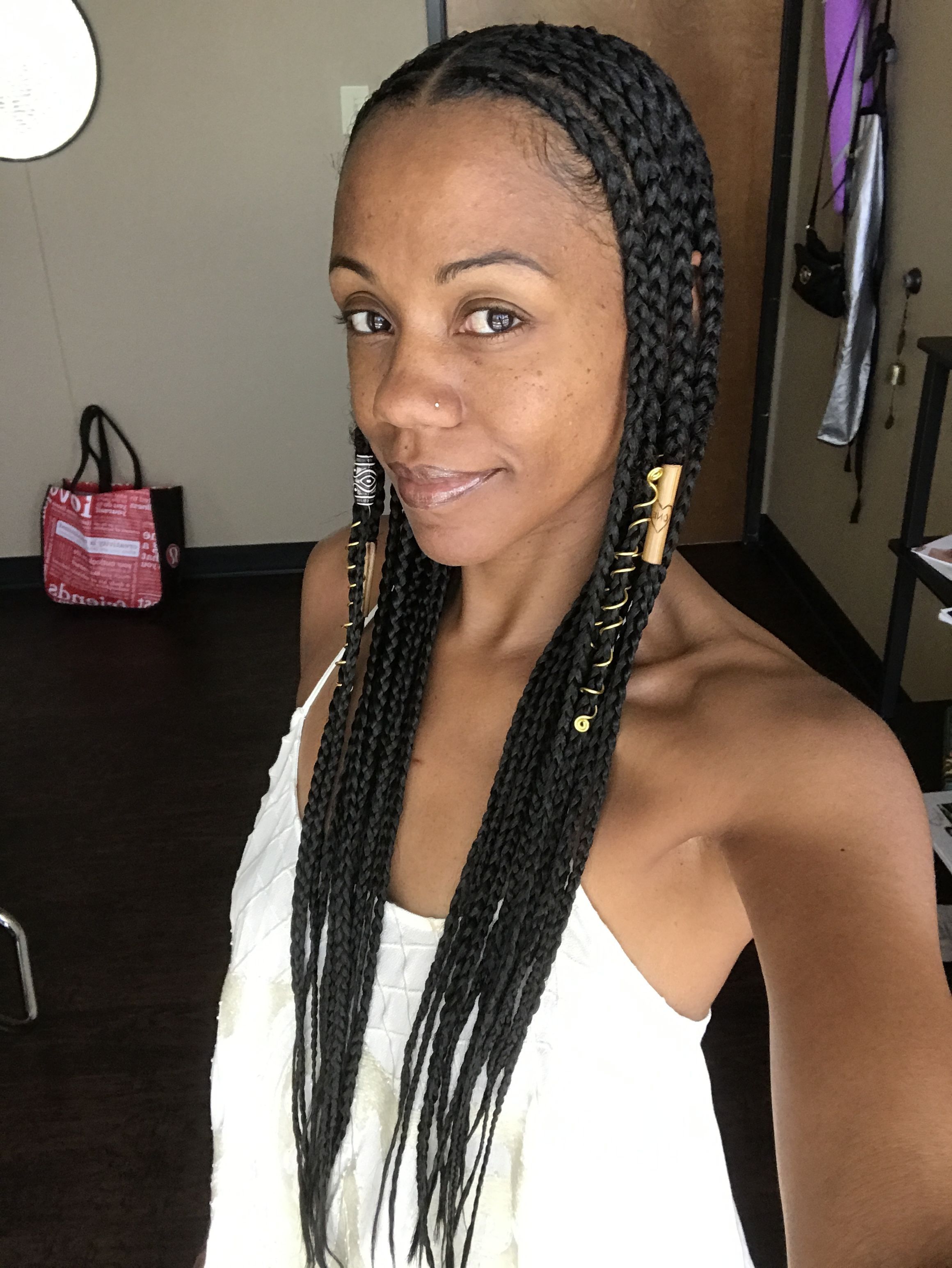 Pinterest For Most Recently Released Simple Center Part Fulani Braids With A Forehead Bead (View 1 of 15)