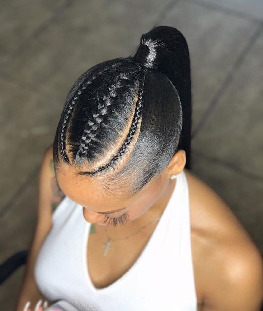 Pinterest With Regard To Best And Newest Cornrows Hairstyles With Swoop (View 9 of 15)