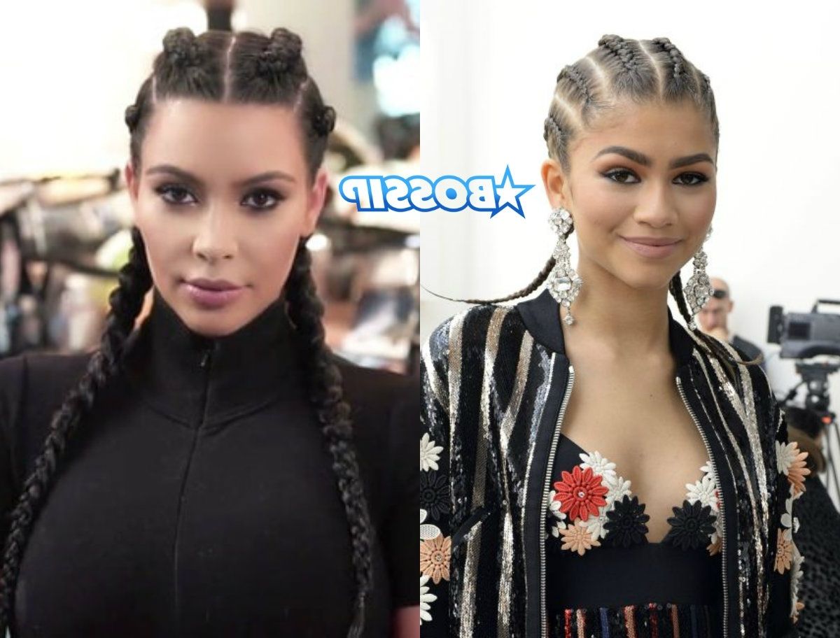 Popular Two Cornrow Boxer Braids Inside Say That: Zendaya Breaks Down The Real Deal On “boxer Braids” And (View 10 of 15)