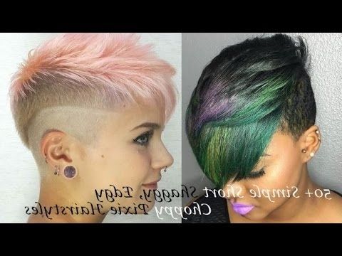 Preferred Choppy Asymmetrical Black Pixie Haircuts In 50+ Simple Short Shaggy, Edgy, Choppy Pixie Hairstyles – Youtube (View 14 of 15)