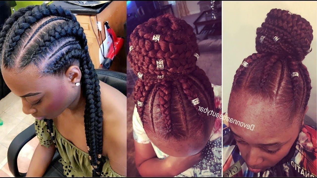 Preferred Cornrow Updo Braid Hairstyles With African Babes Rocking The Cornrow #braid Hairstyle + Ponytail + (View 13 of 15)