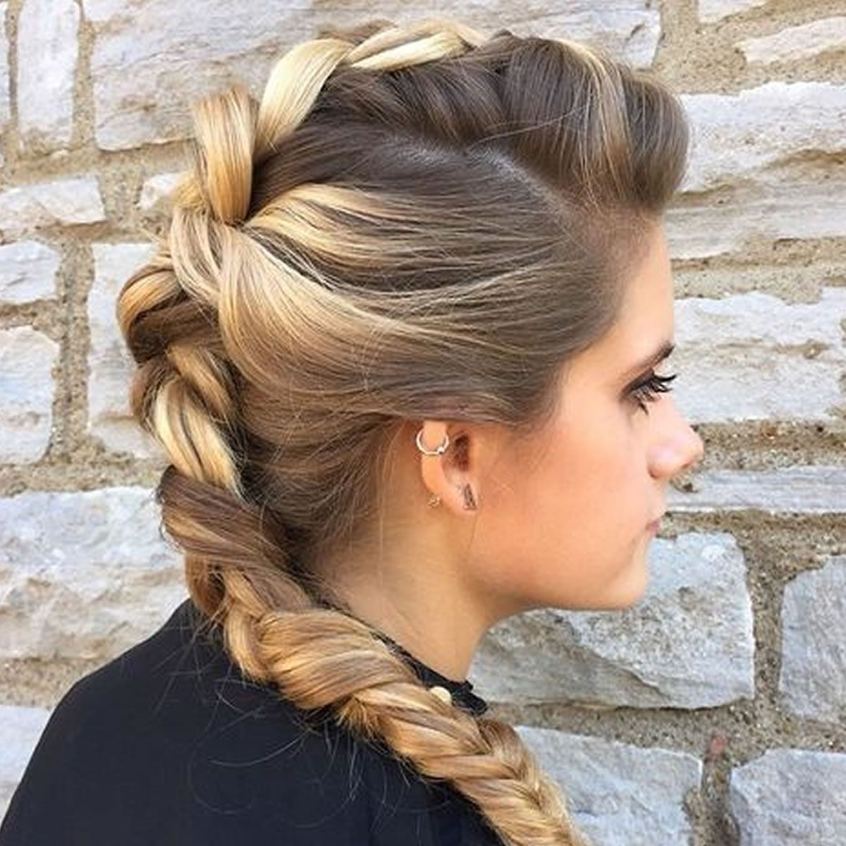 Preferred Mohawk French Braid Hairstyles Throughout French Braid Mohawk Hairstyle For Long Hair – Hairstyles (View 4 of 15)