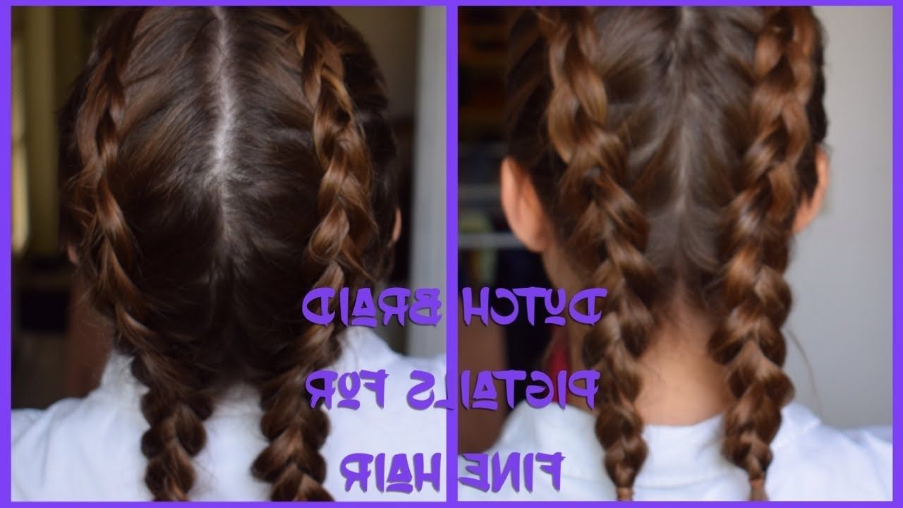 Preferred Pigtails Braids With Rings For Thin Hair In Dutch Braid Pigtails For Fine Hair – Youtube (View 10 of 15)