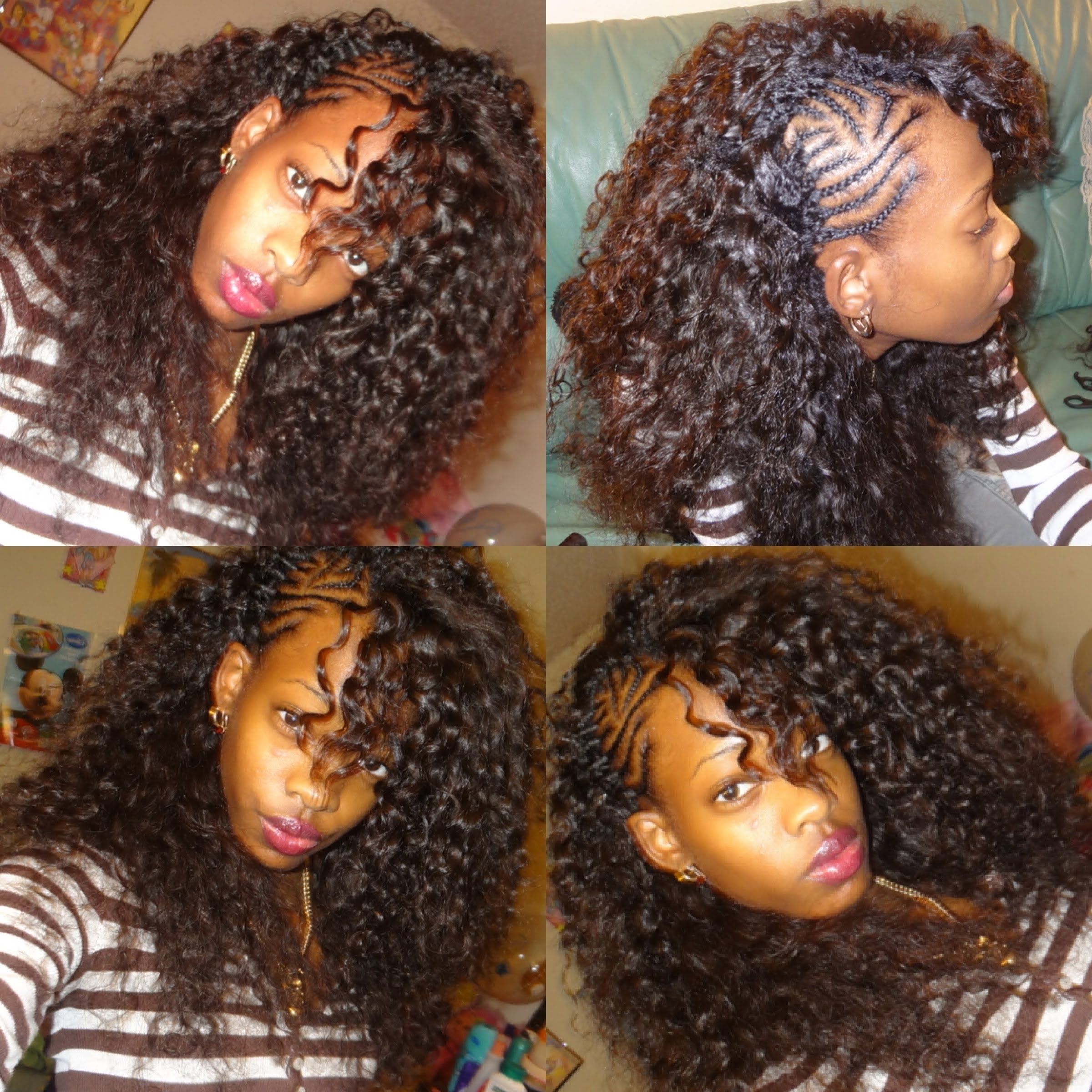 Recent Braided Hairstyles With Curly Weave Regarding Ps (View 1 of 15)