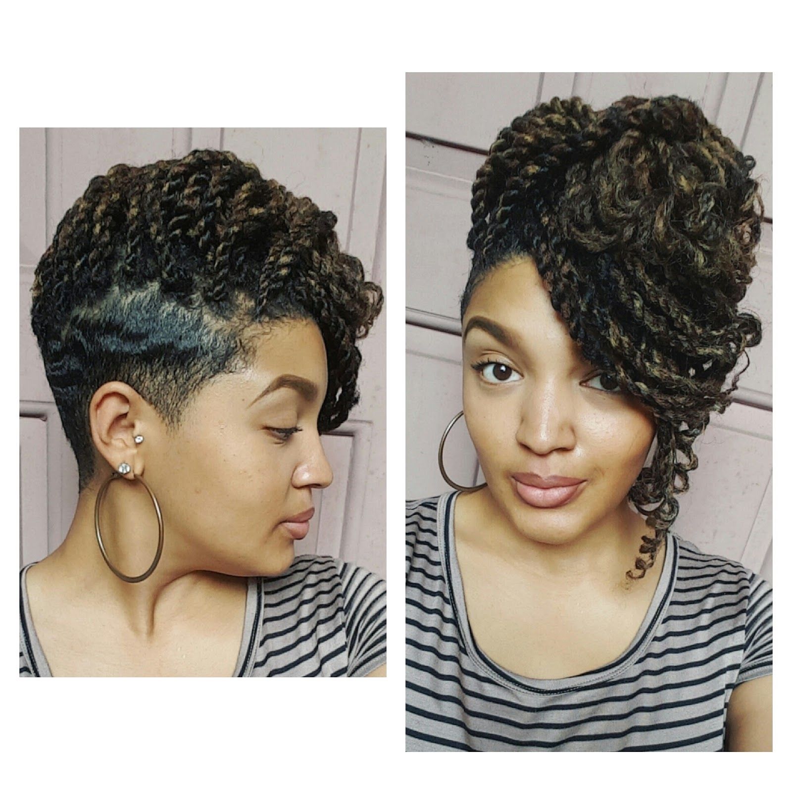 Recent Braided Hairstyles With Tapered Sides Intended For Kinky Twists On A Tapered Cut – Alexandria Nicole (View 1 of 15)