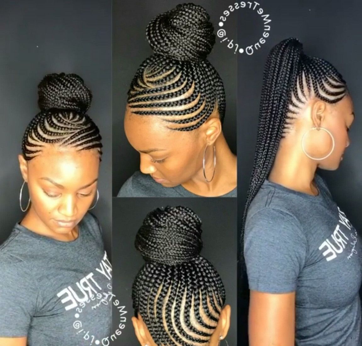 Recent Cornrow Updo Hairstyles With Weave Pertaining To Cornrow Updo Styles For Women 2018 – Twelveminutemuse (View 5 of 15)