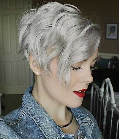 Short Hairstyles Pertaining To Preferred Choppy Gray Pixie Haircuts (View 4 of 15)