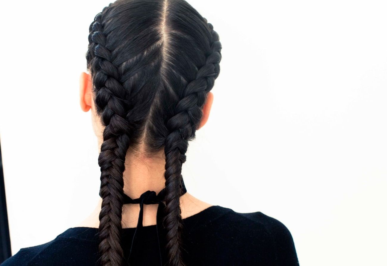 The Boxer Braid (aka Double French Braid): A How To – Coveteur In Latest Double French Braid Crown Hairstyles (View 10 of 15)