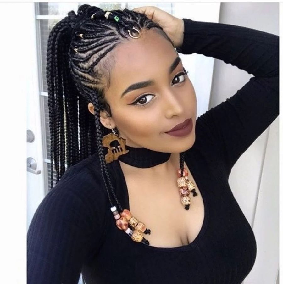 Trendy Modern Cornrows Hairstyles Pertaining To Top 10 Latest Cornrow Rasta Styles For Women – Ghanasummary News (View 7 of 15)