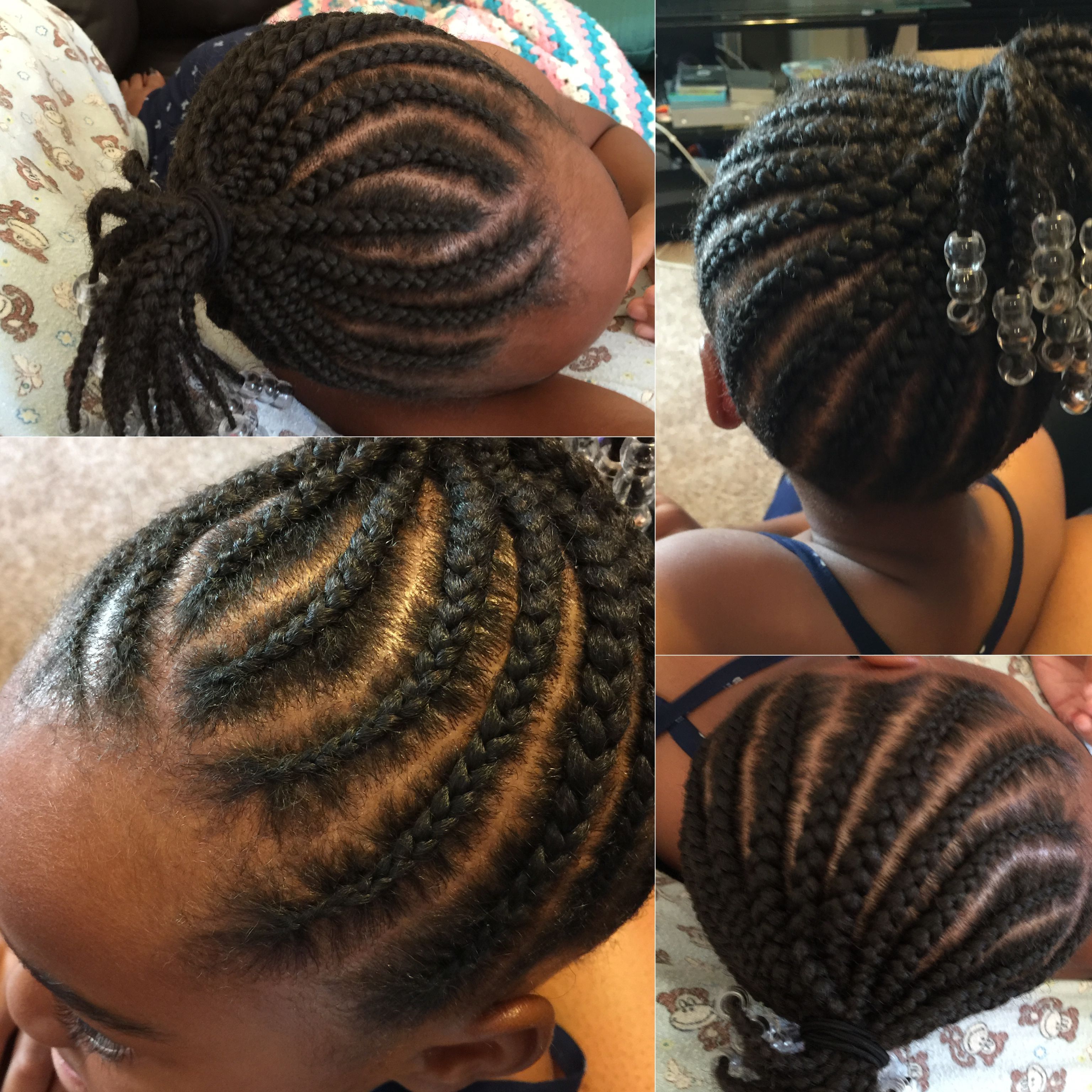 Trendy Simple Cornrows Hairstyles For Simple Cornrows, Braids, Little Girl Braids, Black Hairstyles, Beads (View 10 of 15)