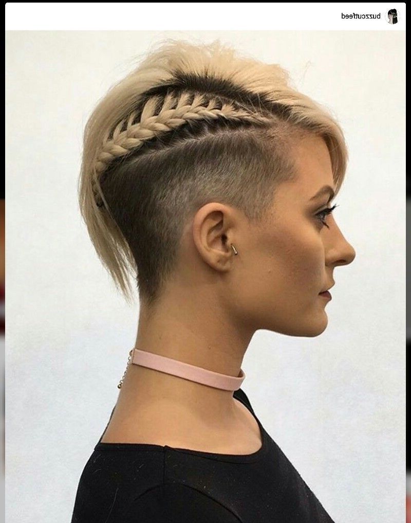 Undercut Hairstyles, Side Cut, Shaved Sides, Side Braid, Pixie Cut Regarding Most Recent Double Bun Mohawk With Undercuts (View 1 of 15)