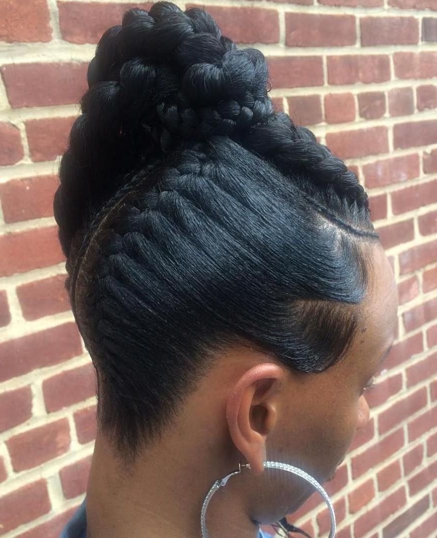 Well Known Black Braided Bun Updo Intended For 70 Best Black Braided Hairstyles That Turn Heads (View 1 of 15)