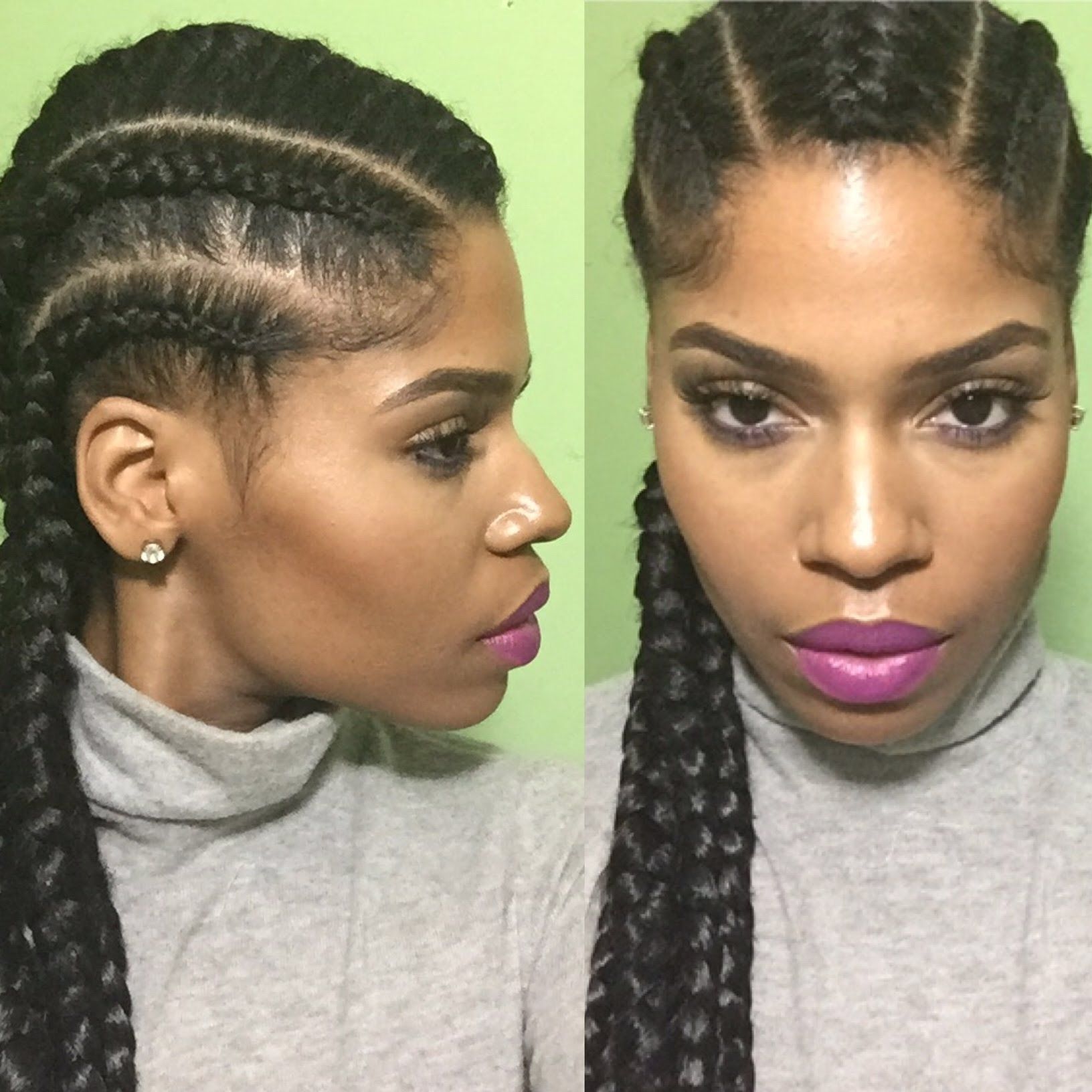 Well Known Cornrows Protective Hairstyles With Regard To Cornrows To The Back  Protective Hairstyles (View 12 of 15)