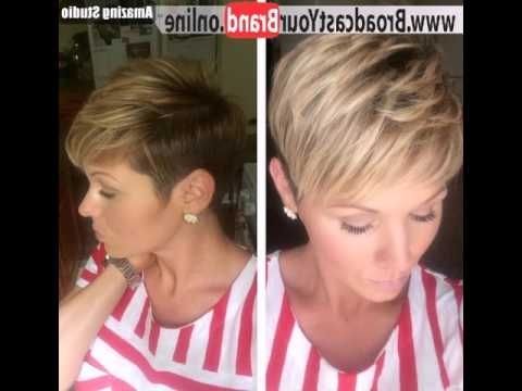 Well Known Feathered Pixie Haircuts With Balayage Highlights Inside Feathered Pixie With Balayage Highlights – Youtube (View 4 of 15)