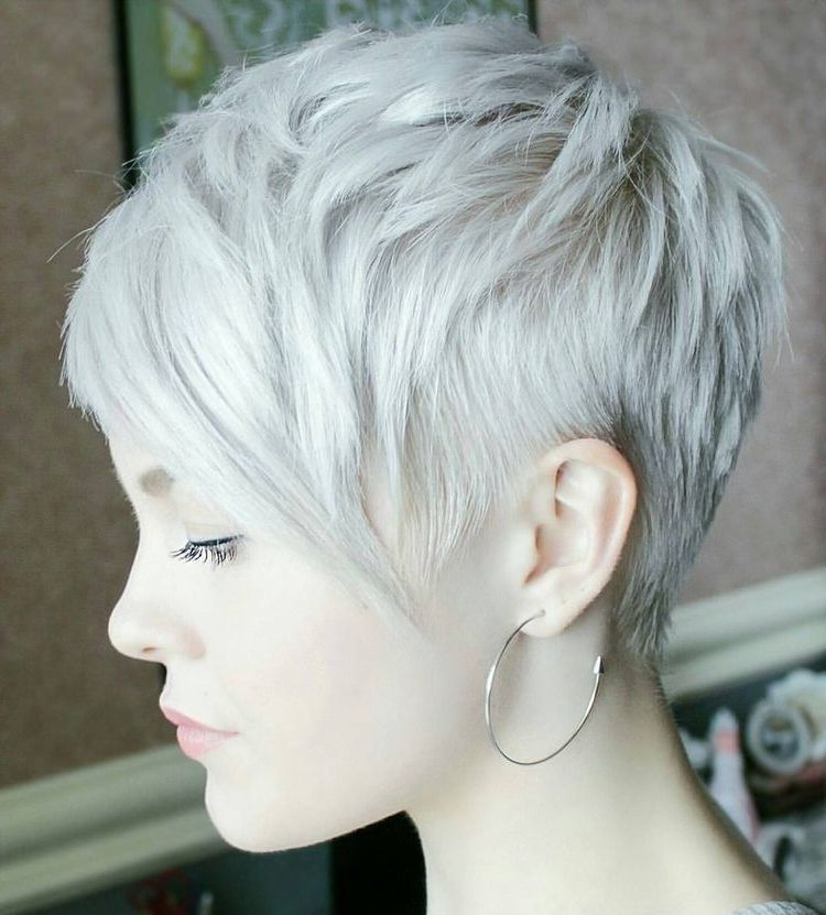 Well Known Gray Blonde Pixie Haircuts Pertaining To Below You Can Find The Most Beautiful Silver & Grey Short Hair (View 1 of 15)