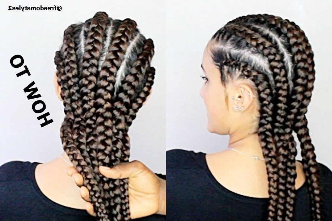 Well Known Jumbo Cornrows Hairstyles For How To Do (View 2 of 15)