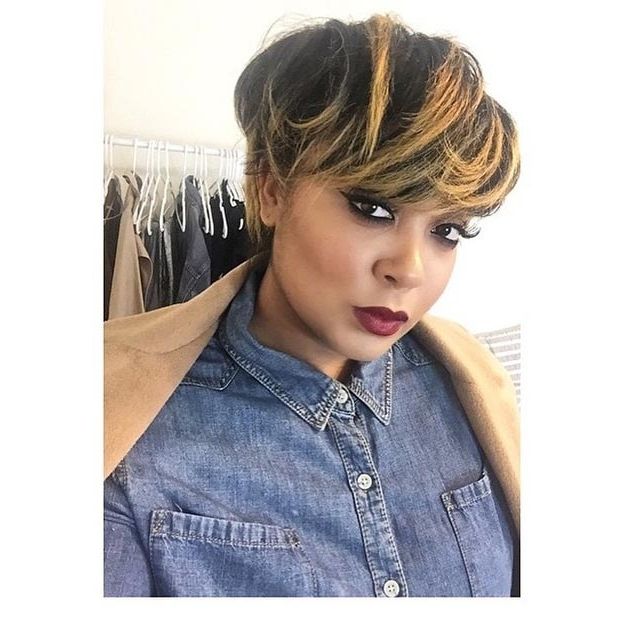 Well Known Long Honey Blonde And Black Pixie Haircuts For 50 Short Hairstyles For Black Women (View 1 of 15)