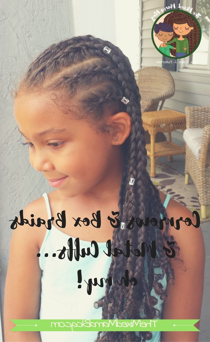 Well Known Mixed Braid Updo For Black Hair Inside Beautiful Protective Style Using Cornrows, Box Braids, And Metal (View 1 of 15)