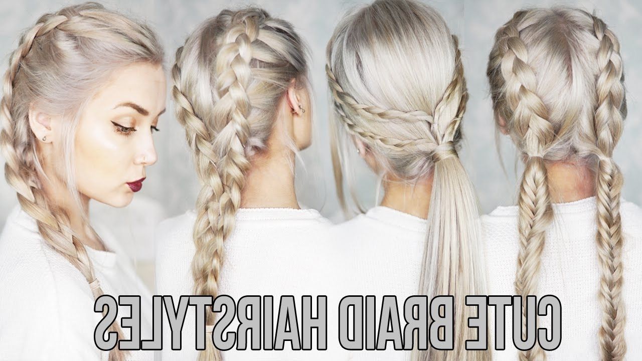 Well Known Simple Braided Hairstyles Pertaining To 3 Cute & Easy Braid Hairstyles – Youtube (View 1 of 15)