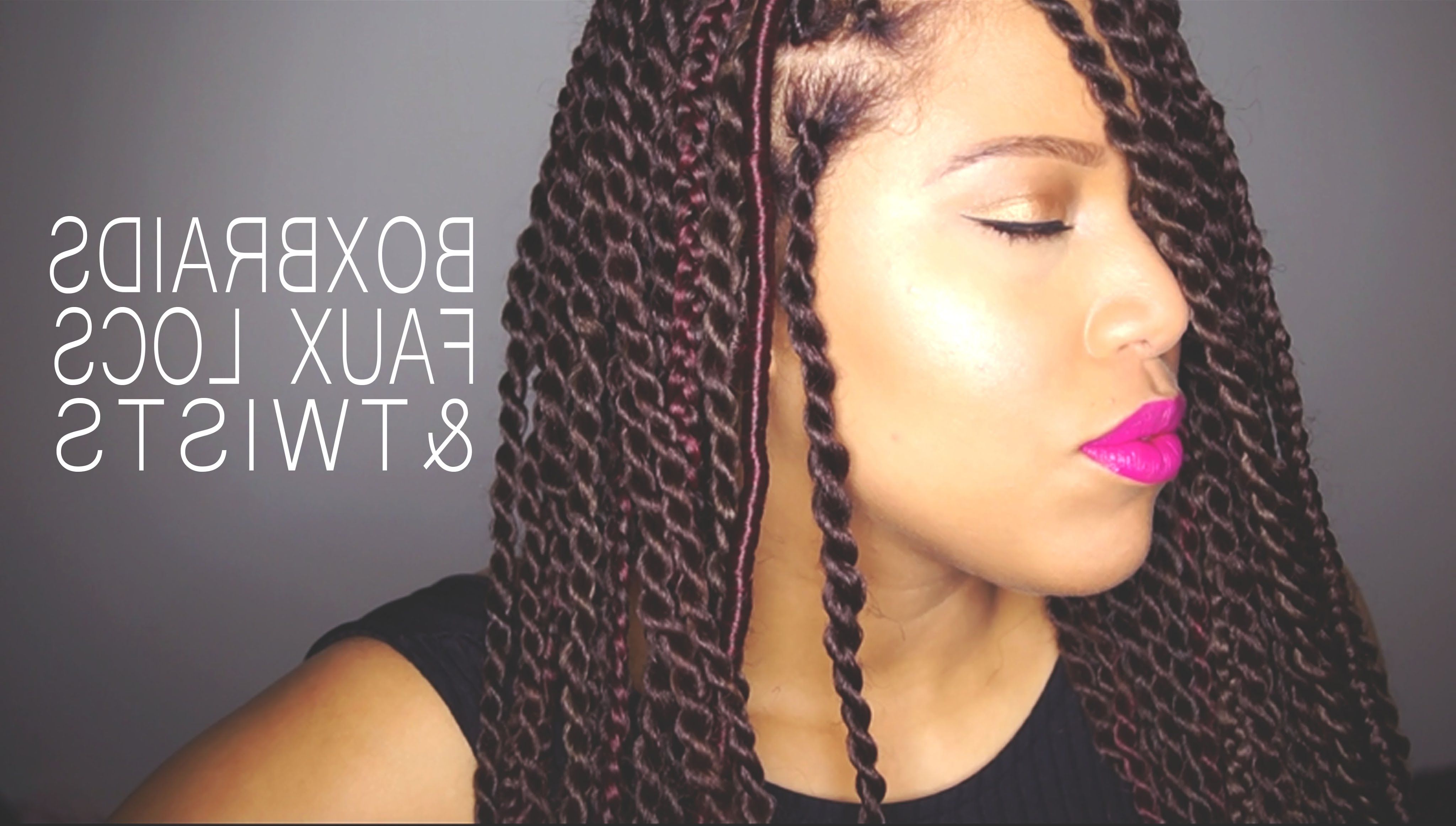 Well Known Twist From Box Braids Hairstyles Inside How To Box Braids / Faux Locs & Twists On Natural Hair // Samantha (View 1 of 15)
