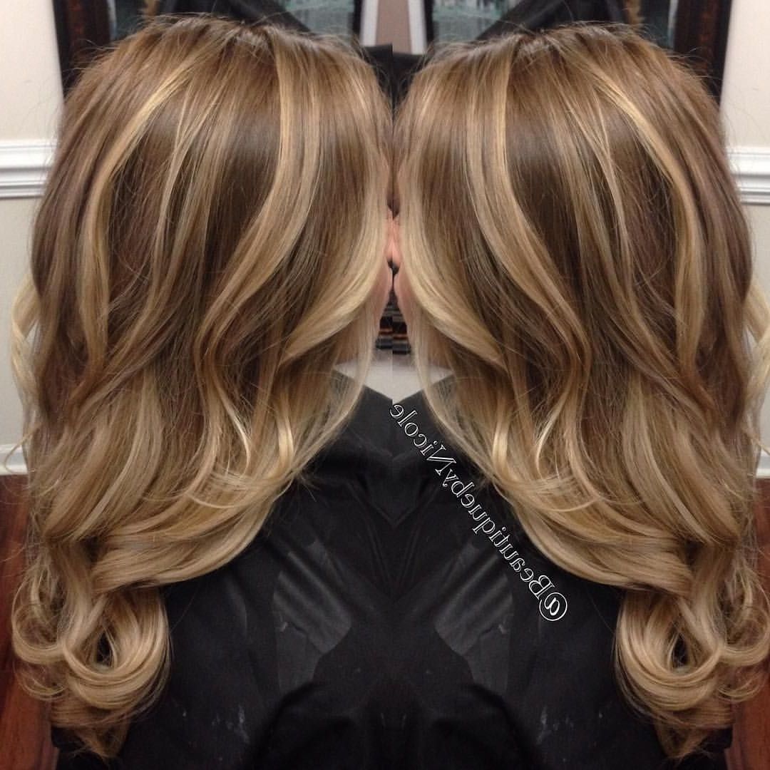 Well Known Twisted Updo With Blonde Highlights In Balayage On Long Hair/ Blonde Highlights With Curled Hairstyle (View 11 of 15)