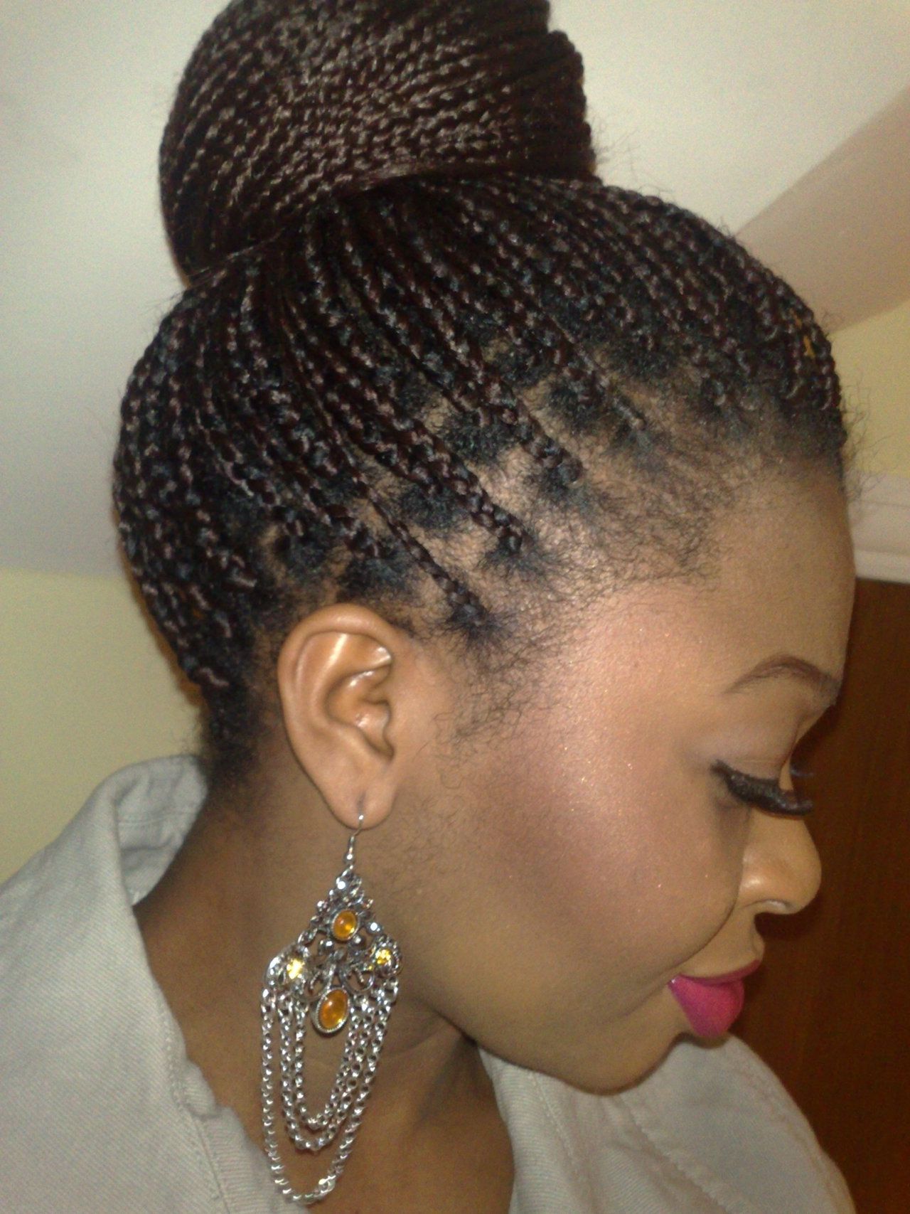 Well Liked Black Braided Bun Updo Pertaining To Awesome Collection Of Braided Bun Hairstyles For Natural Hair Simple (View 8 of 15)