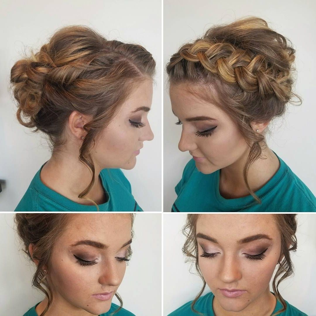 Well Liked Braided Updo Hairstyle With Curls For Short Hair Intended For 20 Gorgeous Prom Hairstyle Designs For Short Hair: Prom Hairstyles  (View 7 of 15)