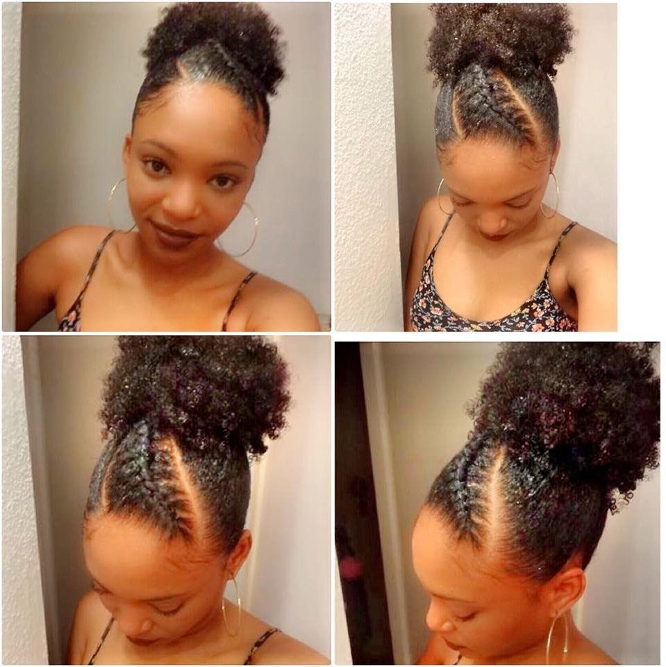 Well Liked Elastic Cornrows Hairstyles Within Godess Braids On Natural Hair / Tresses À L'envers Sur Cheveux (View 11 of 15)