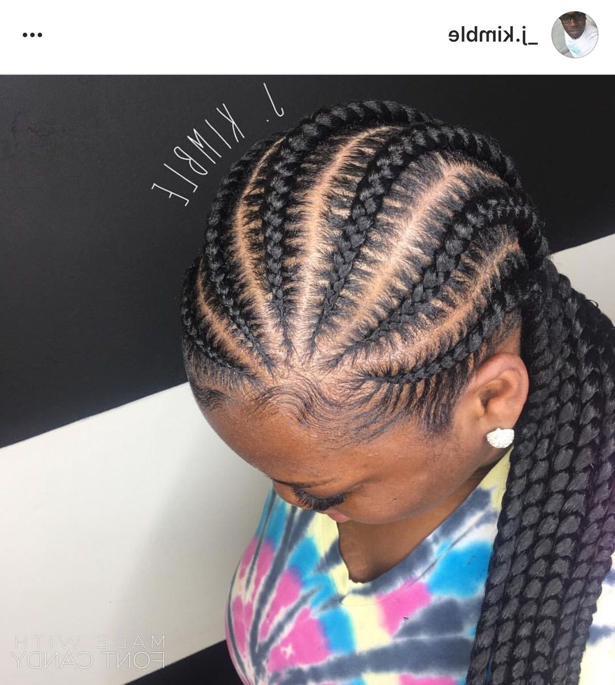 Widely Used Criss Crossed Braids With Feed In Cornrows Within Feed In Braids (View 6 of 15)