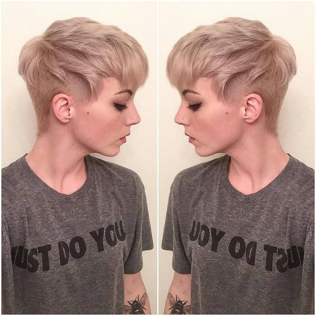 10 Hottest Short Haircuts For Every Woman 2018 – Short Hair Style Ideas Pertaining To Well Known Ash Blonde Pixie Hairstyles With Nape Undercut (View 14 of 20)