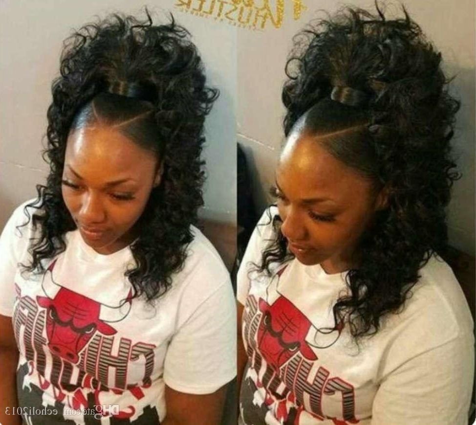 16 Inch Afro Ponytail Hair Extensions For Black Women Deep Curly Jet Within Favorite Jet Black Pony Hairstyles With Volume (View 19 of 20)