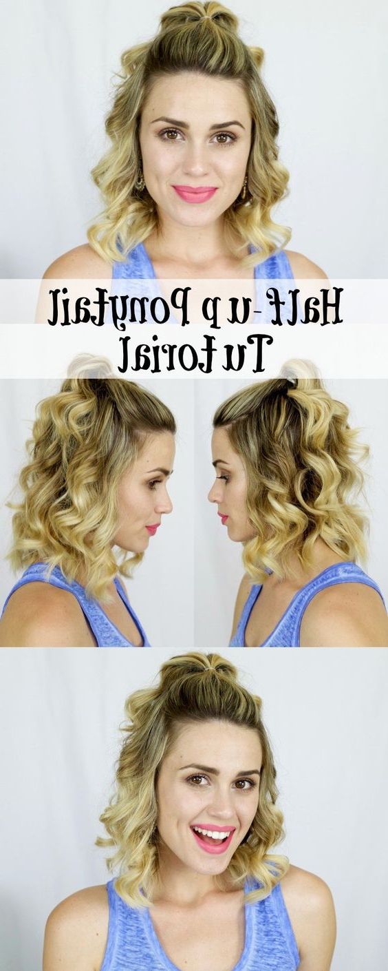 18 Half Up Hairstyles For Short And Medium Length Hair To Try Now With Regard To Best And Newest Casual Half Up Ponytail Hairstyles (Gallery 1 of 20)