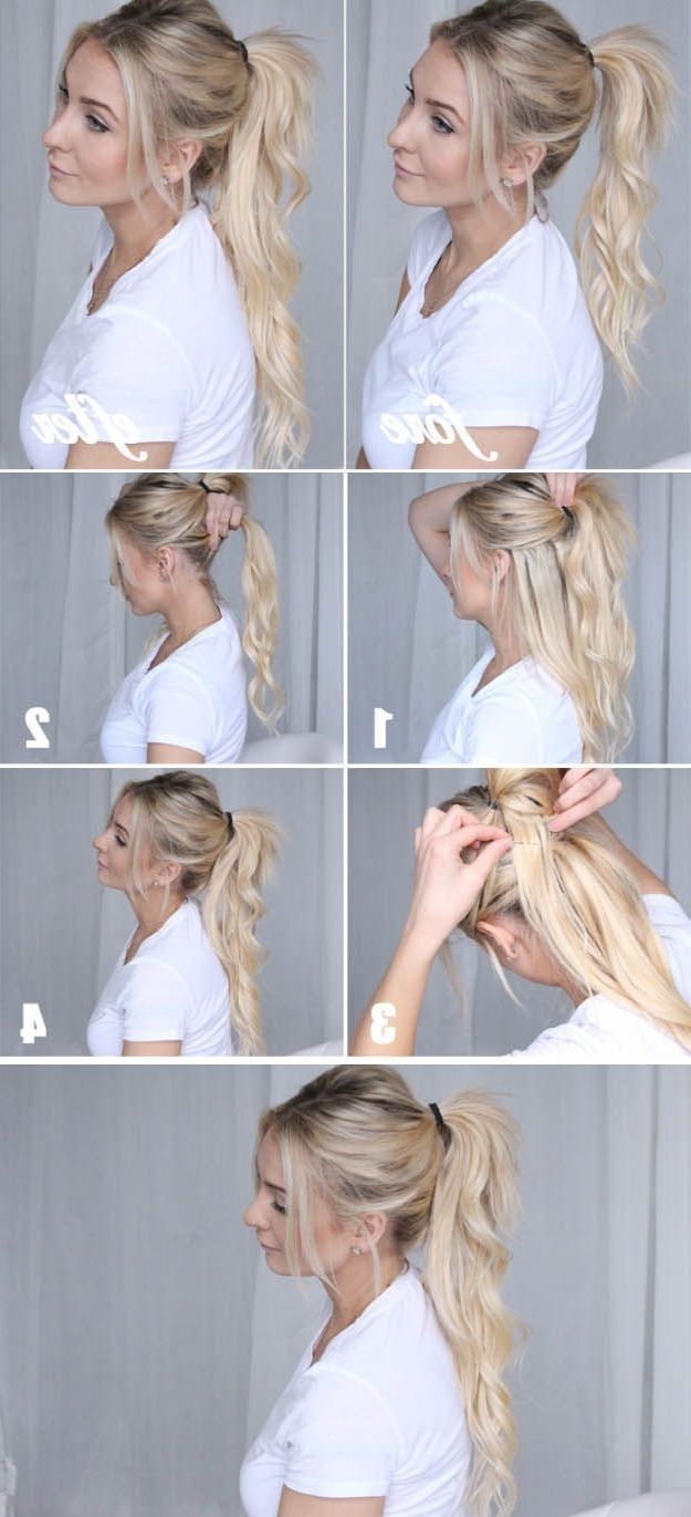 2018 Glam Ponytail Hairstyles With Glam Ponytail Tutorials – Chic Ponytail Tutorial – Simple Hairstyles (View 17 of 20)