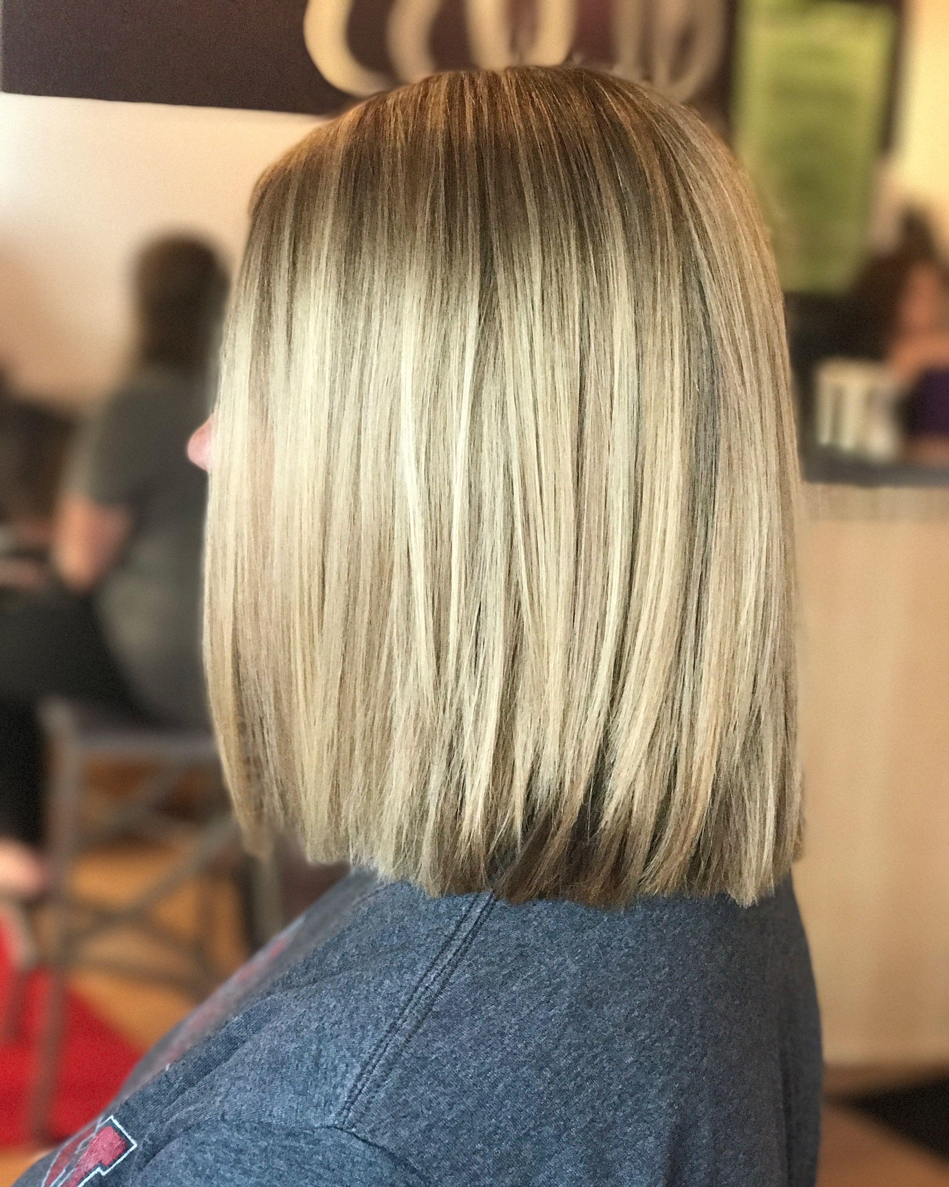 2018 Ombre Ed Blonde Lob Hairstyles Inside Blonde Lob Haircut Bob Haircut Highlights Short Hair (View 18 of 20)