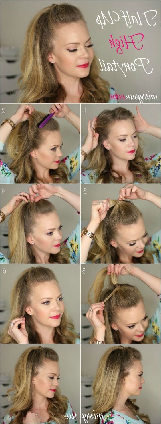 22 Easy Half Up Hairstyle Tutorials You Have To Try – Gurl For Current Messy Half Ponytail Hairstyles (View 17 of 20)