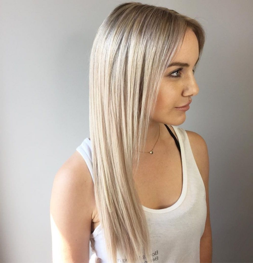 26 Perfect Hairstyles For Straight Hair (2018's Most Popular) Inside Latest Platinum Tresses Blonde Hairstyles With Shaggy Cut (Gallery 19 of 20)