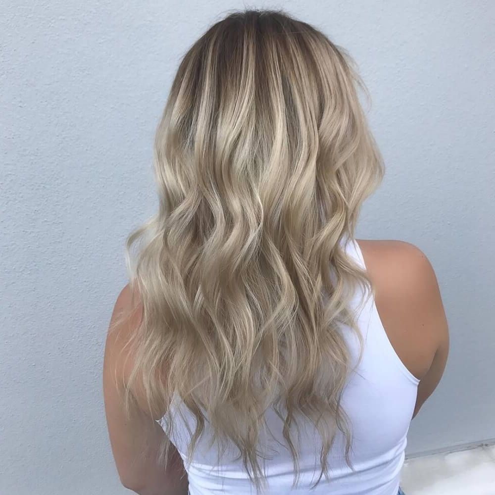 38 Top Blonde Highlights Of 2018 – Platinum, Ash, Dirty, Honey & Dark With Regard To Newest White Blonde Hairstyles For Brown Base (View 5 of 20)