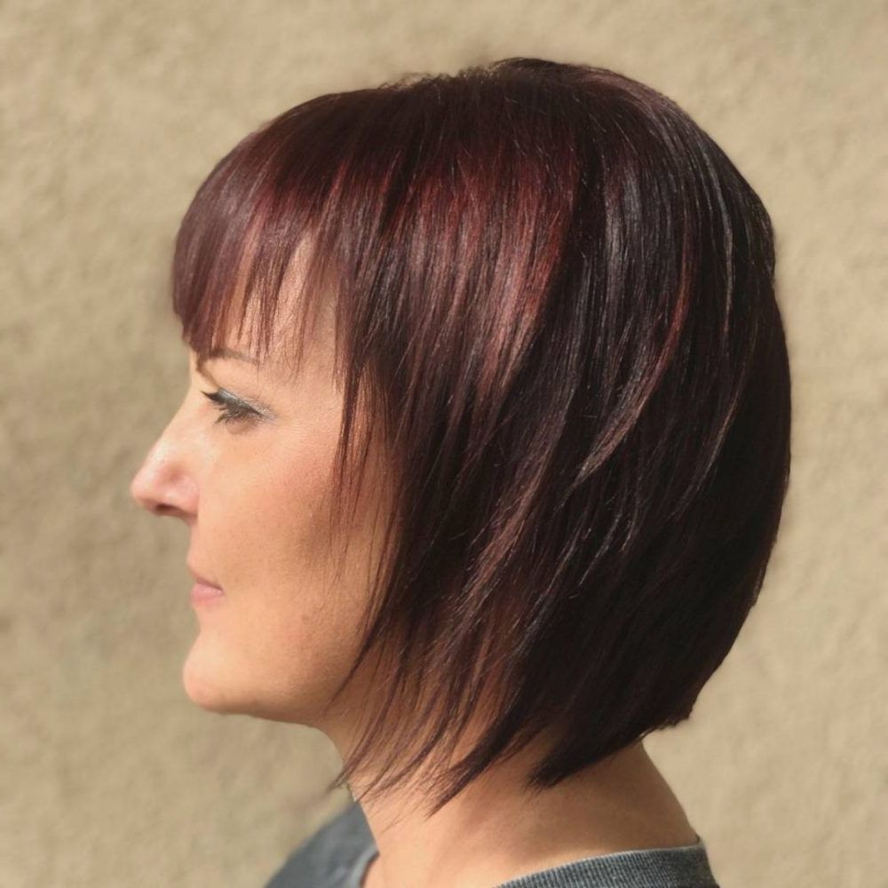 42 Sexiest Short Hairstyles For Women Over 40 In 2018 Within Famous Funky Blue Pixie Hairstyles With Layered Bangs (View 9 of 20)