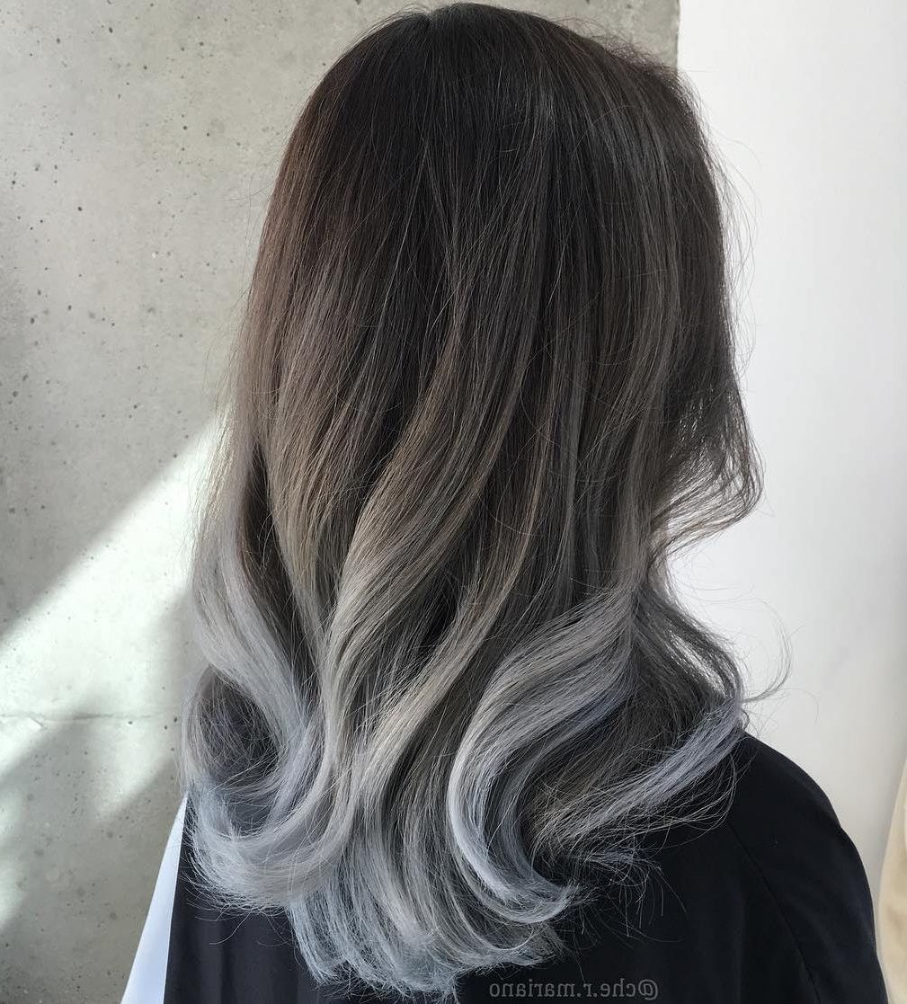 60 Best Ombre Hair Color Ideas For Blond, Brown, Red And Black Hair With Current Reverse Gray Ombre Pixie Hairstyles For Short Hair (View 10 of 20)