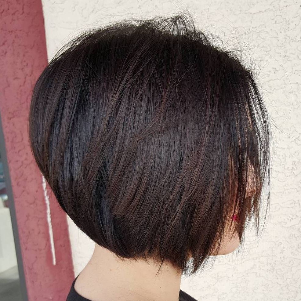 60 Layered Bob Styles: Modern Haircuts With Layers For Any Occasion Pertaining To Most Up To Date Steeply Angled A Line Lob Blonde Hairstyles (View 18 of 20)