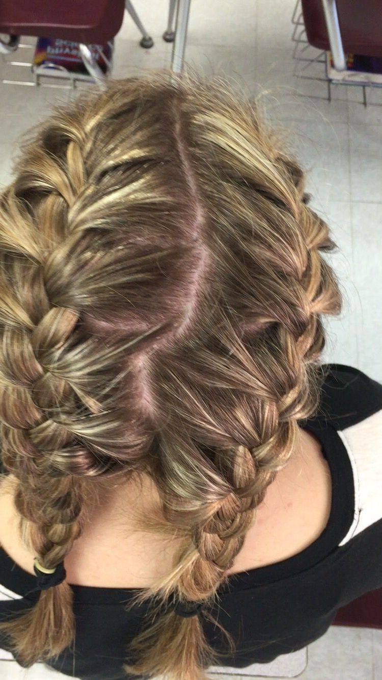 A Double White Girl French Braid❤ ❤ (View 4 of 20)