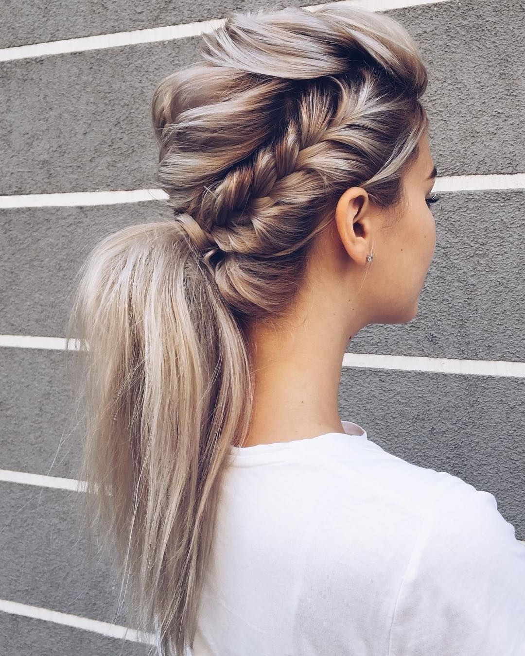 Beautiful Braid And Ponytail Hairstyle , Fishtail Braided Ponytail Throughout Best And Newest Pony Hairstyles With Textured Braid (View 2 of 20)