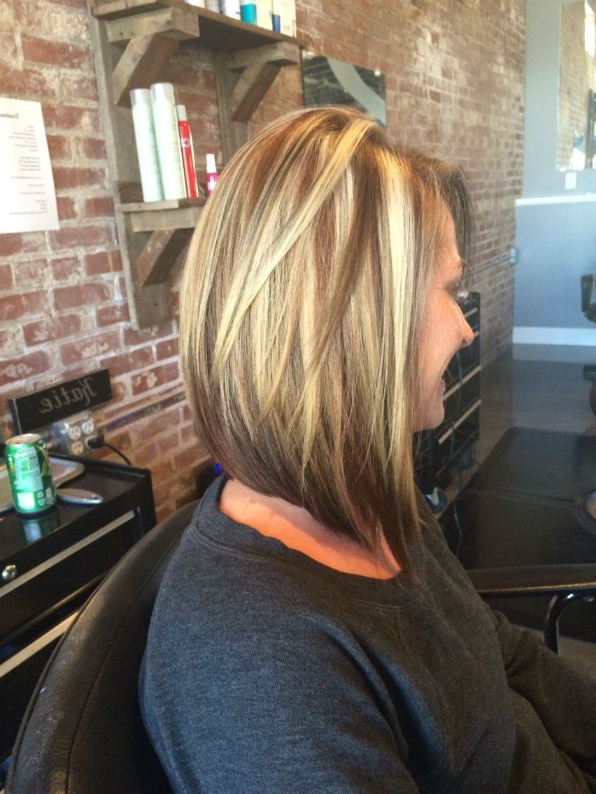 Beautiful Color And A Long Swing Bob Haircut (View 13 of 20)