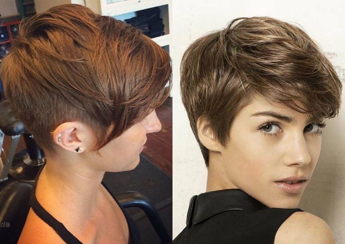 Best And Newest Reddish Brown Layered Pixie Bob Hairstyles Inside Chocolate Brown Layered Pixie Haircuts (View 14 of 20)
